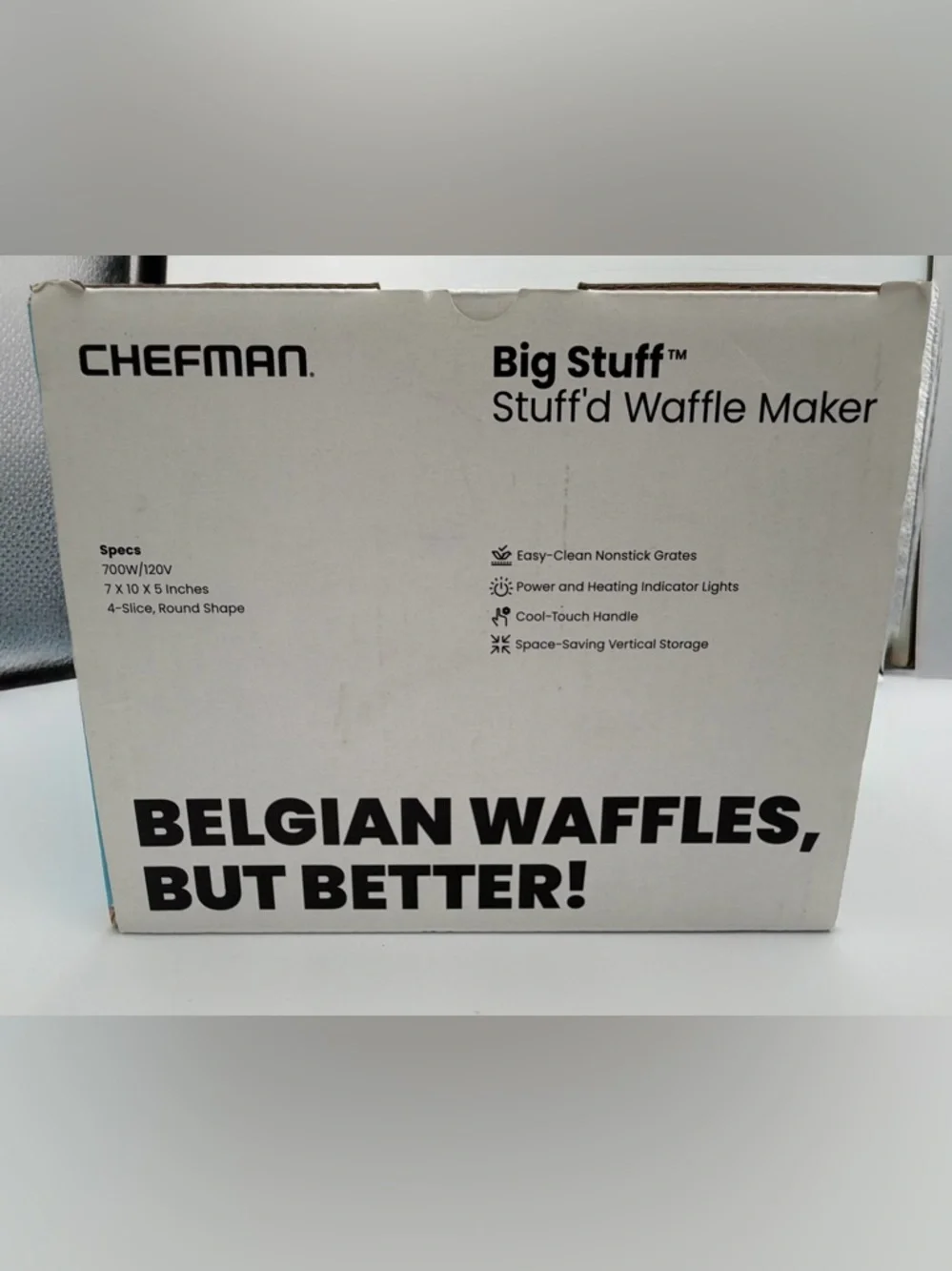 Chefman Black Big Stuff Stuff'd Waffle Maker